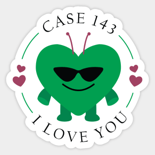 stray kids case 143 green heart Sticker